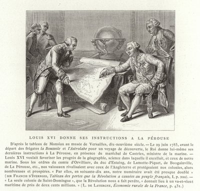 Louis XVI of France Giving His Instructions to the Comte de Laperouse, 1785 by Nicolas Andre Monsiau